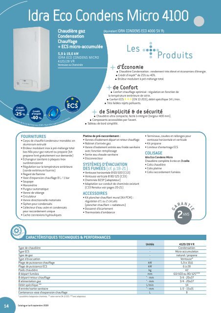 Idra Eco Condens Micro 4100 - Certificazione energetica edifici