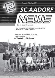 SCA-News FrÃ¼hjahr 2007 - SC Aadorf