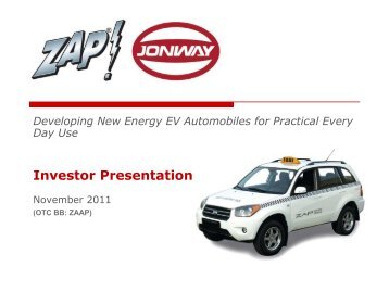 Investor Presentation - Zap!