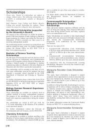 Scholarships and prizes - Macquarie University Handbooks