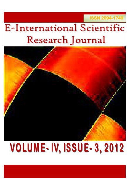 download the full article here - E-International Scientific Research ...