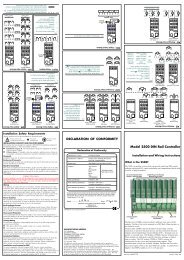 Model 2500 DIN Rail Controller DECLARATION OF ... - d a n m a r k