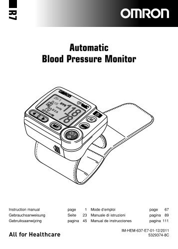 R7 Automatic Blood Pressure Monitor - Omron Healthcare