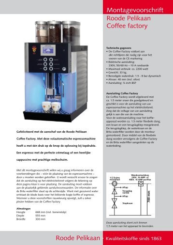 Montagevoorschrift Roode Pelikaan Coffee factory