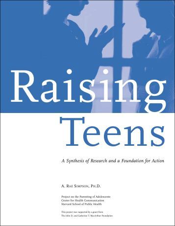 Report Raising Teens Synthesis Of 63