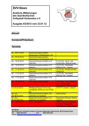 SVV-News - SaarlÃ¤ndischer Volleyballverband eV