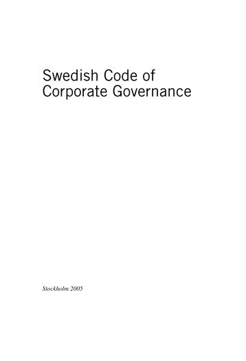 III. Rules for Corporate Governance2 - Haldex
