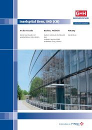 Inselspital Bern, INO (CH) - G+H Fassadentechnik