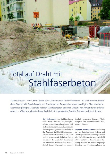 Nr. 4 / Juli 2007 - Cemex Deutschland AG