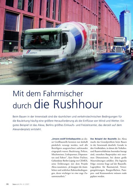 Nr. 4 / Juli 2007 - Cemex Deutschland AG