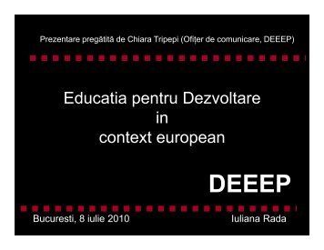 Educatia pentru Dezvoltare in in context european - FOND