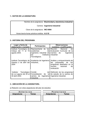 Electricidad y ElectrÃ³nica Industrial - Instituto TecnolÃ³gico de ...