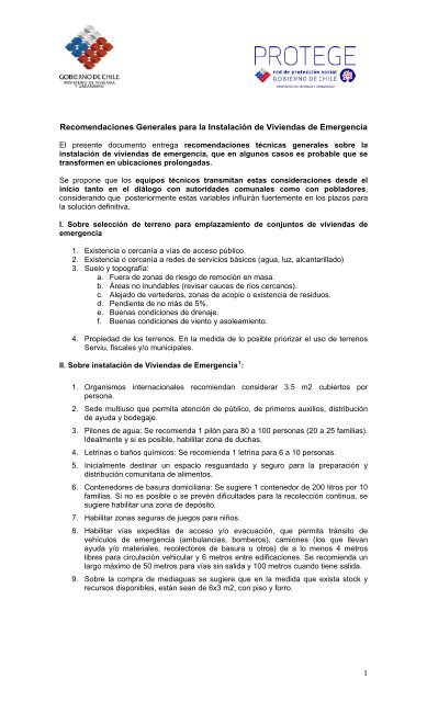 Recomendaciones Generales Para La InstalaciÃ³n De Campamentos