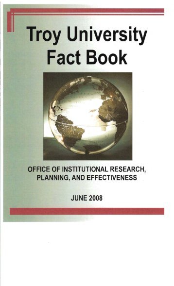 Fact Book 2008 - Troy University SACS Reaffirmation of Accreditation