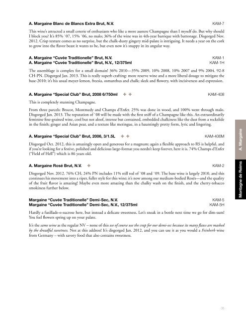 View 2013 Champagne Catalog - Michael Skurnik Wines