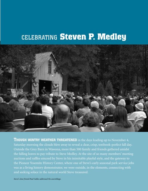 Celebrating Steven P. Medley - Yosemite Online