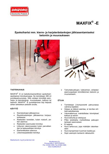 MAXFIX -E - Muottikolmio Oy