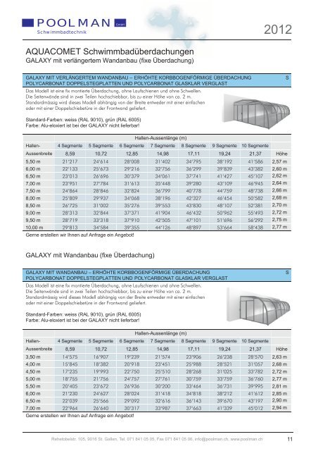 Aquacomet-Preisliste PDF 12045kb - Poolman GmbH