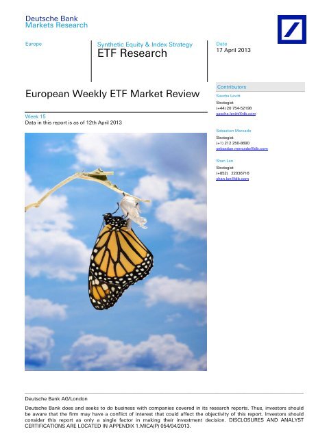 ETF Research - ETFs - Deutsche Bank