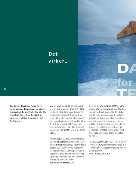 Årsberetning 2012 - Den Danske Maritime Fond