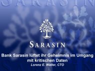 Bank Sarasin lÃ¼ftet ihr Geheimnis im Umgang mit kritischen ... - Basel