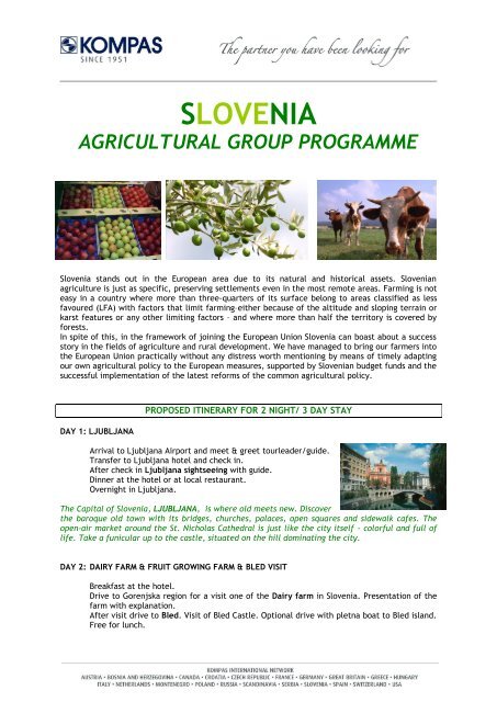 slovenia agricultural group programme - Kompas