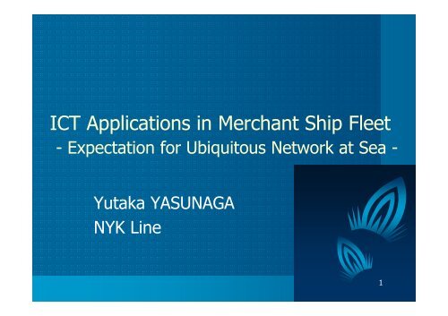 ICT Applications in Merchant Ship Fleet - Global Business Dialogue ...