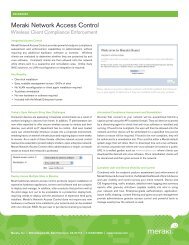 Meraki Network Access Control