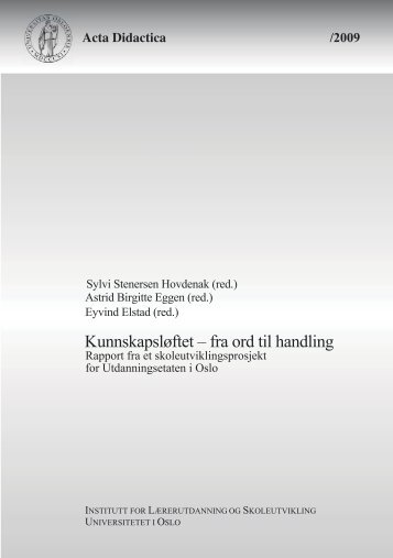 KunnskapslÃ¸ftet â fra ord til handling - Det utdanningsvitenskapelige ...