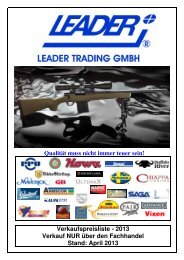 unsere Preisliste - LEADER TRADING GMBH