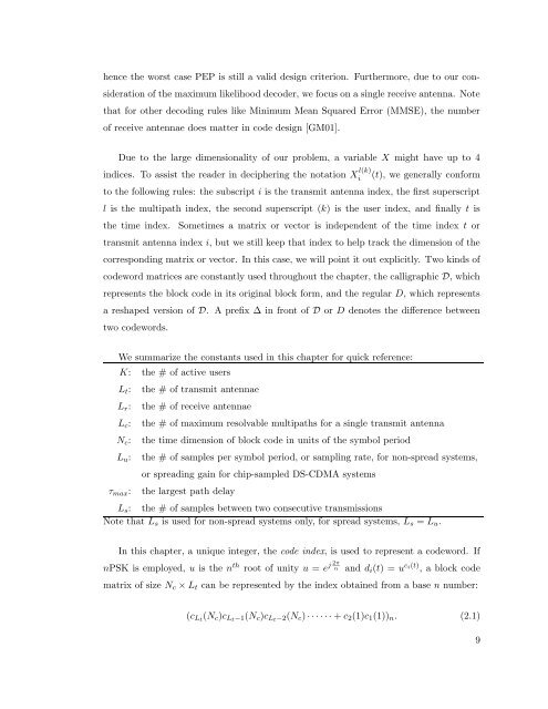 Space-Time Block Codes for Wireless Systems - The ...