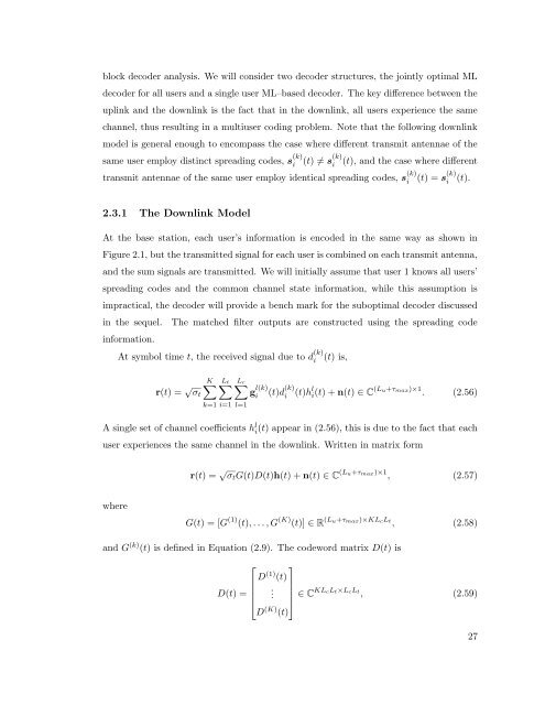 Space-Time Block Codes for Wireless Systems - The ...