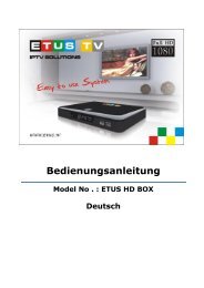 Anleitung ETUS IPTV WEB-TV Angebot (Internet-TV)