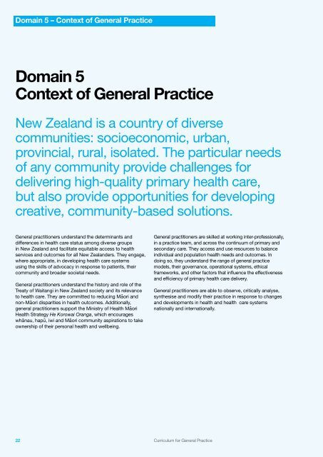 Curriculum for General Practice - The Royal New Zealand College ...