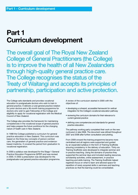 Curriculum for General Practice - The Royal New Zealand College ...