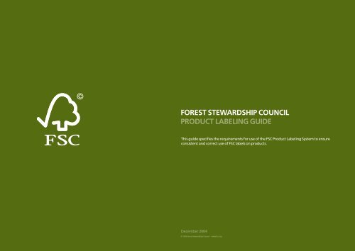 FSC Product Labeling Guide - Park Lane Press