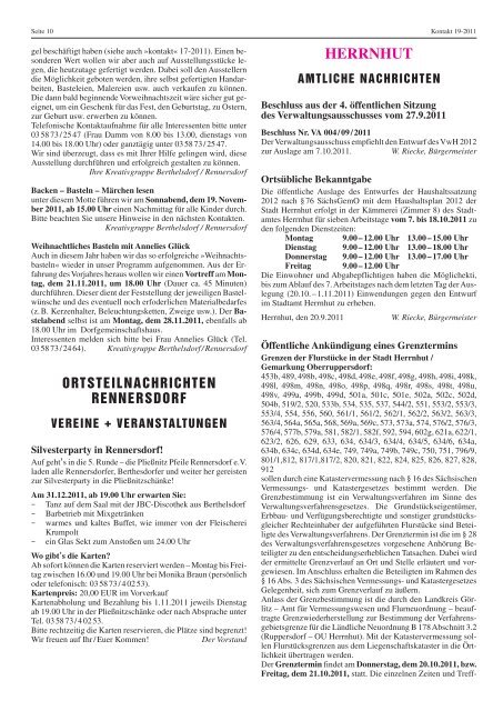kontakt 19 - Gemeinde Strahwalde