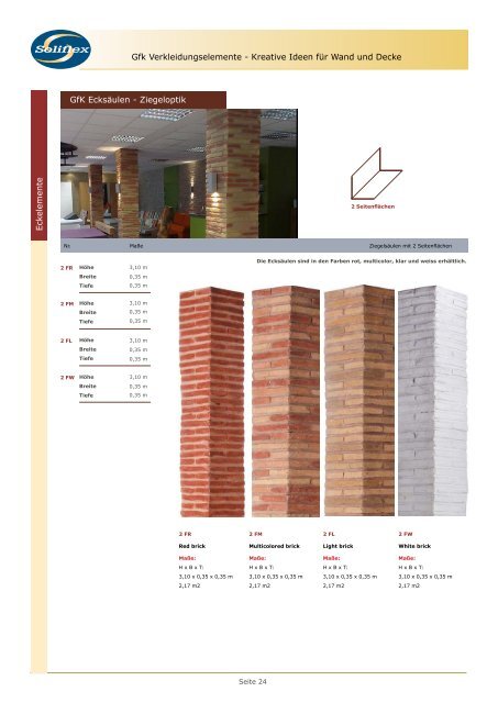 GFK Verkleidungselemente - Decoraflex Objektgestaltungen