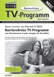 Barrierefreies TV-Programm