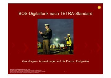 BOS-Digitalfunk nach TETRA-Standard