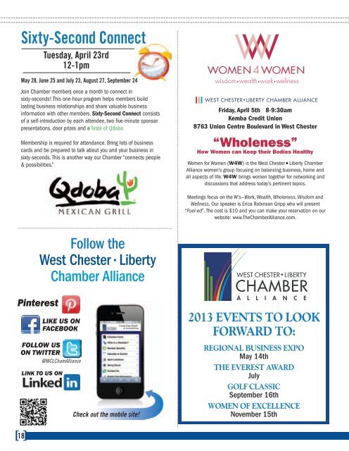 April 2013 - West Chester Liberty Chamber Alliance