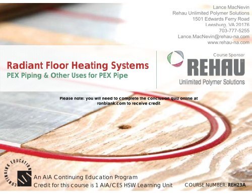 Radiant Floor Heating S Stems Radiant Floor Heating Systems