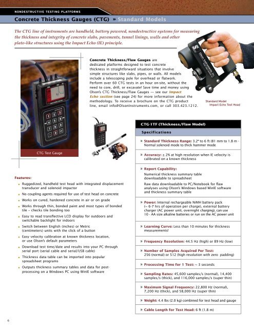 OI Catalog - Olson Instruments, Inc.