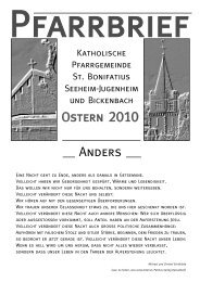 Ostern 2010 Anders - St. Bonifatius Seeheim-Jugenheim