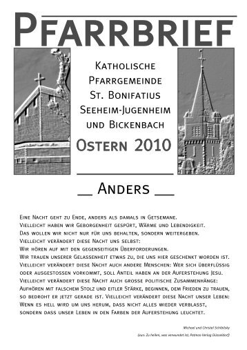 Ostern 2010 Anders - St. Bonifatius Seeheim-Jugenheim