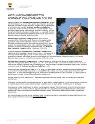 articulation agreement with northeast iowa ... - Ashford University