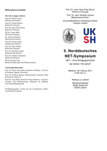 5. Norddeutsches NET-Symposium - Medizinische Klinik I