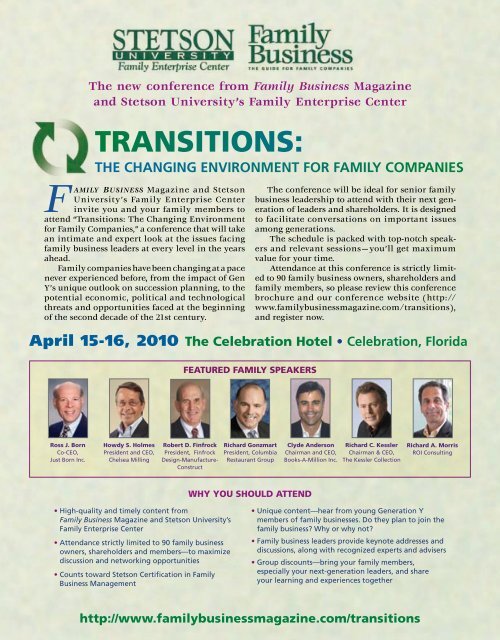 TransiTions Family Business Magazine!