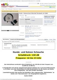 Hunde + Katzenschreck Ultraschall Tierabwehr mit ... - knalltrauma.ch