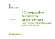 Il futuro prossimo dell'industria tessile - comasca - Camera di ...